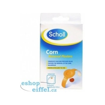 Scholl Corn Removal Plasters náplasti na odstranění kuřího oka 8 ks