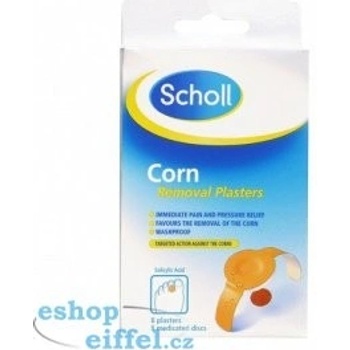 Scholl Corn Removal Plasters náplasti na odstranění kuřího oka 8 ks