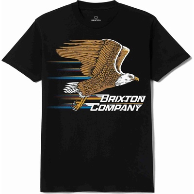 Brixton tričko Free S/S Stt Black Worn Wash