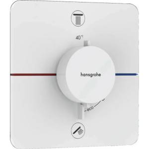 Hansgrohe ShowerSelect Comfort Q 2-функционален термостатичен смесител за душ, матово бяло EN1717 (15586700)