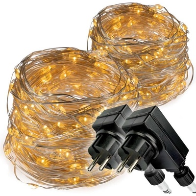 NEXOS Svetelná reťaz 2 x 200 LED teplá biela