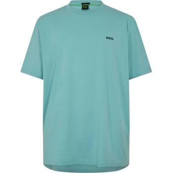 Boss Тениска Boss Mens BOSS GREEN T-Shirt with Logo Design Stretch Cotton - Aqua 445
