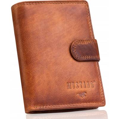 Mustang peňaženka z pravej kože hnedá DENIMO HIGH WALLET unisex