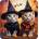 Norimpex - Puzzle Diamant painting: Cat Halloween 30x40cm - 1 - 39 piese