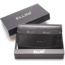 Ellini Klasická elegantní kožená černá peněženka Daré černá