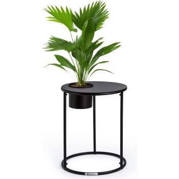 Image 1 of Blumfeldt Странична масичка Irvine със саксия, 41 x 50 cm (ØxH), прахово боядисана стомана (GDM11-Irvine-44-Blk) (GDM11-Irvine-44-Blk)