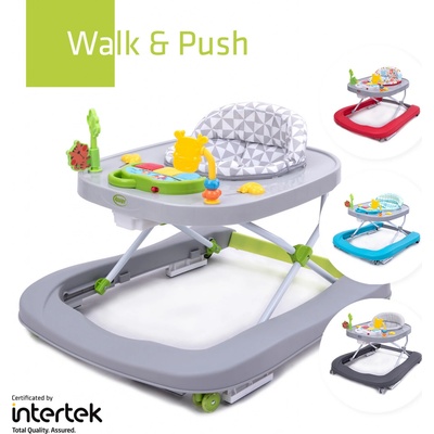 4baby Walk'n Push svetlo sivá