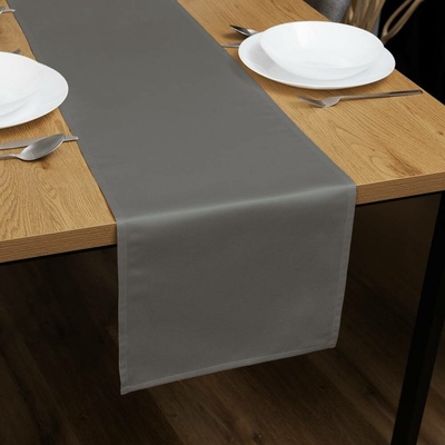 Biante satén běhoun polyesterový Satén LUX-004 Šedohnědý 20x140 cm