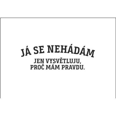 Plakát typ A4-A0 Já se nehádám