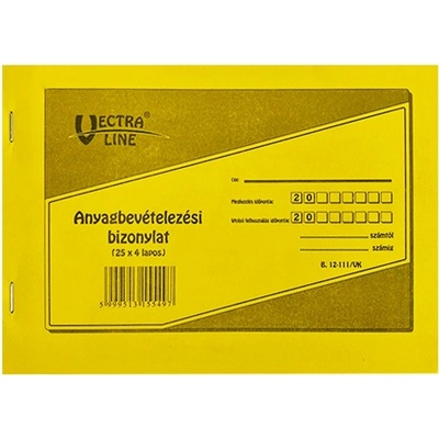VECTRALINE Разписки за печатни материали VECTRALINE A/5 в легнало положение 25x4 листа 8 позиции B12-111/V (B12-111/V)