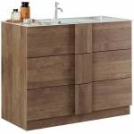 LC Mobili Комплект долен шкаф и мивка за под, кафяв, LC Mobili Italia Jupiter 101x86x47 см (433963-T100)
