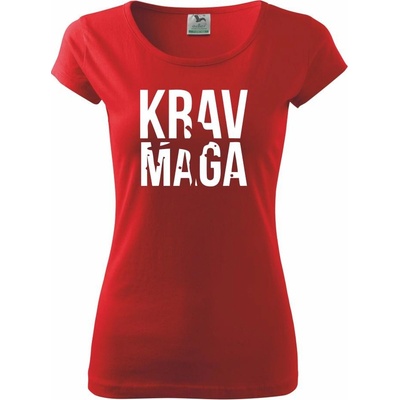 Nápis Krav Maga Pure Dámské tričko Červená