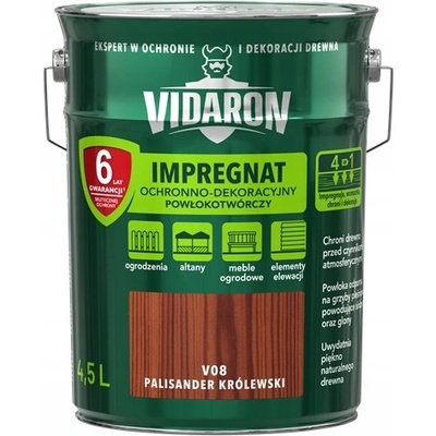 VIDARON Impregnace na dřevo PALISANDR KRÁLOVSKÝ 4,5 l