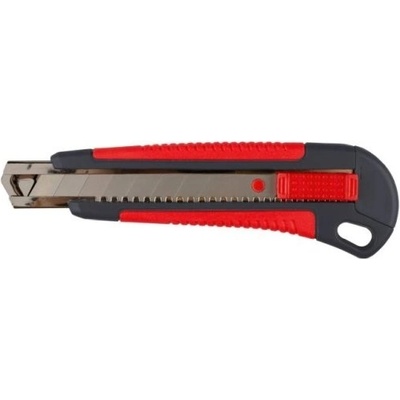 Kovový ulamovací nůž Kores 18 mm, softgrip, šedočervený