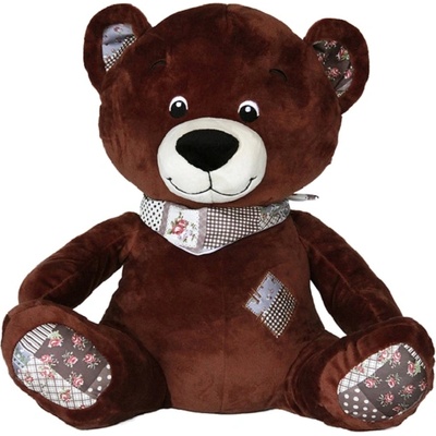 Амек Тойс Плюшена играчка Амек Тойс - Мече с кръпка, кафяво, 36 сm (030104-2)