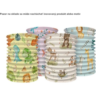 Lampión valec 15cm dinosaury, morské panny, lesné zvieratá mix č.7 1ks