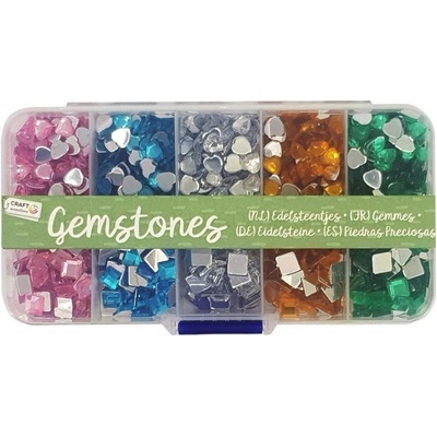 Dekorační kamínky v plastovém boxu - srdíčka – Zboží Mobilmania