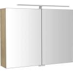 SAPHO Riwa - Огледален шкаф с LED осветление 81x70x17 см, явор „Бардини RIW080-0013 (RIW080-0013)