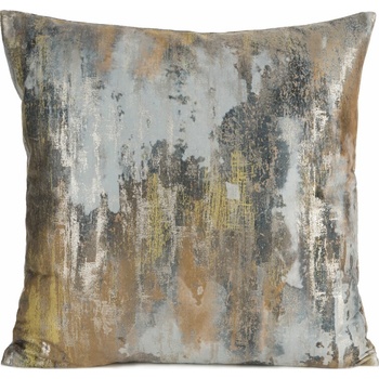 Takoy TINA zo zamatu zdobená metalickým patinovým vzorom-HF-461104 45 x 45 cm