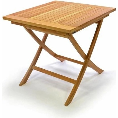 Divero 32596 Drevený záhradný stôl, teakové drevo, 80 x 80 cm