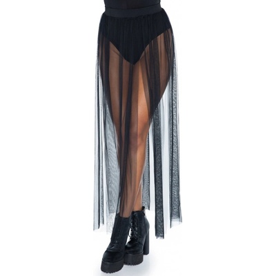 Leg Avenue Multi zliat sheer skirt čierna