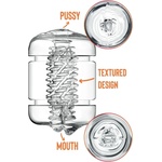 Private Прозрачен двустранен мастурбатор Private Crystal Clear Pussy & Mouth