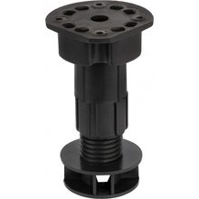 Walteco Soklová noha NR 04, 80-120 mm 200 kg, plast, černá , 50000