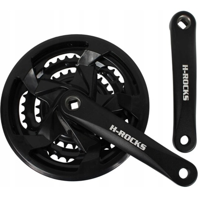 Kľuky na bicykel H-rocks 3-rýchlostné 28/38/48T čierne 170 mm