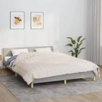 vidaXL Утежнено одеяло светлокремаво 220x240 см 15 кг плат (3154828)