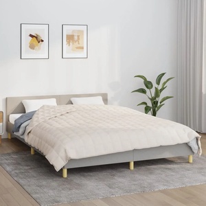 vidaXL Утежнено одеяло светлокремаво 220x240 см 15 кг плат (3154828)