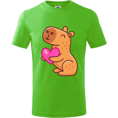 Zamilovaná kapybara tričko detské Apple Green