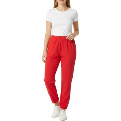 asos Dámské červené volnočasové tepláky polyesterové s kapsami