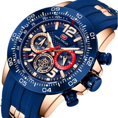 MINI FOCUS Часовник Mini Focus PO-23898 - Син / Златисто Розов KP23898 (PO-23898)