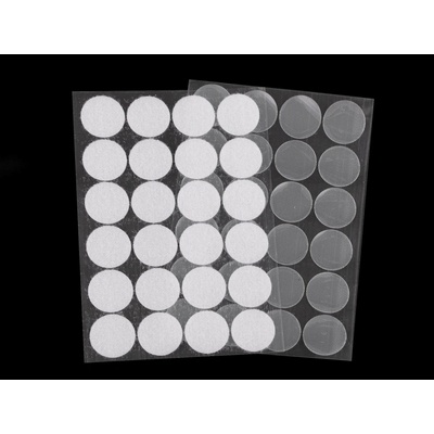 Suchý zips samolepiaci kolieska Ø25 mm Farba: 3 transparent