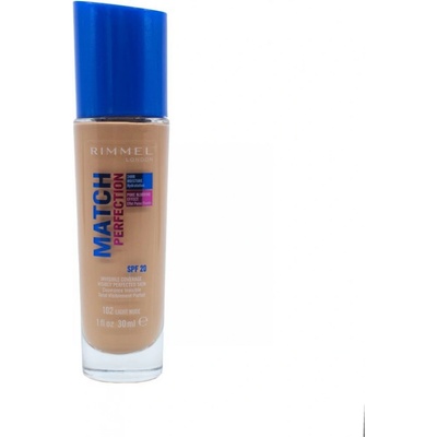 Rimmel Match Perfection Foundation SPF20 Make-up 102 Light Nude 30 ml