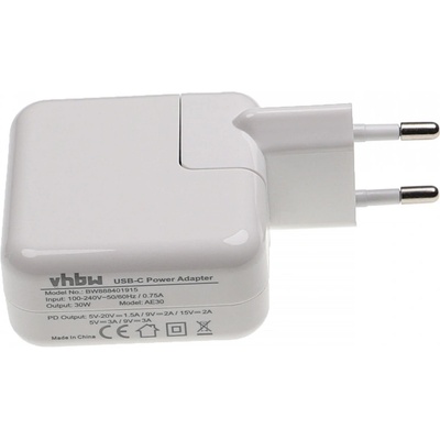 VHBW Зарядно за Apple Macbook 30W USB-C / MR2A2ZM/A (888401915)
