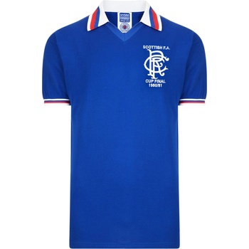 Score Draw Футболна фланелка Score Draw Rangers FC Retro Home Shirt 1981 Adults - Blue