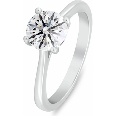 Brilio Silver Stříbrný zásnubní prsten s čirým kubickým zirkonem RI147W
