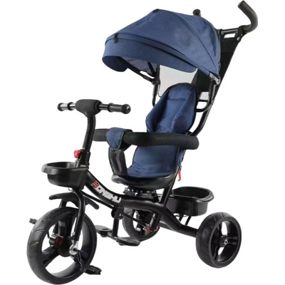 MK H Trike Hurricane s otočným sedadlom o 360 stupňov modro čierna farba