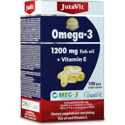 JutaVit Omega-3 1200 rybí olej + vitamín E inov.2021 100 ks