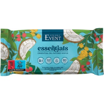 Event Влажни кърпи за ръце Event - Essentials, кокос, 60 броя (2EV04ESSCOC000060A)