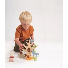 Tender Leaf Toys strom s rovnováhou Stacking Forest s 19 zvieratkami a lesnými plodmi TL8409