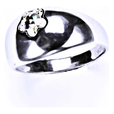 Čištín Stříbrný s krystalem Swarovski kytička Crystal čiráT 1301