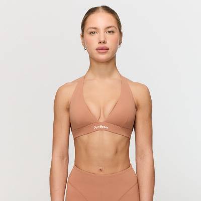 GymBeam Спортен сутиен Fierce Halter Caramel S