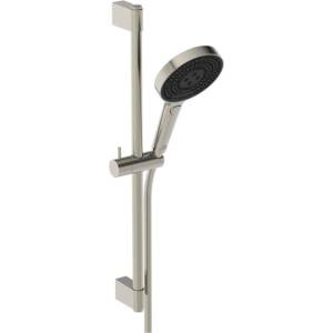 Ideal Standard Idealrain Solos - Комплект душ-глава, штанга и маркуч, 3 режима на струята, EcoFlow, Silver Storm A7897GN (A7897GN)