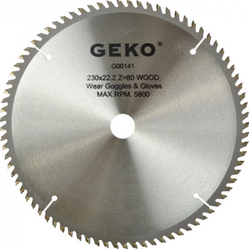 Geko G00141 Pílový kotúč na drevo z karbidu 230x22x80T