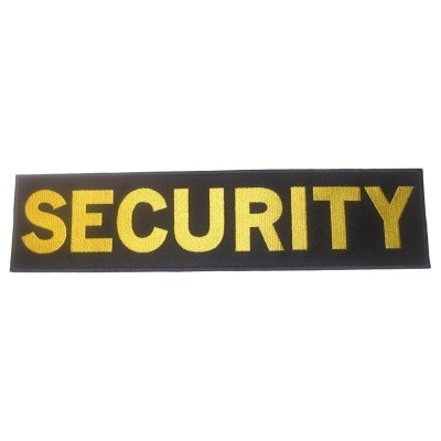 Armed Velká nášivka Security na záda, se suchým zipem