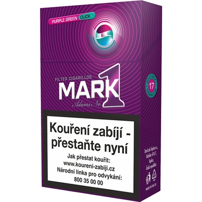 Mark Adams No.1 Filter Cigarillos Purrple-Green Click 17 ks