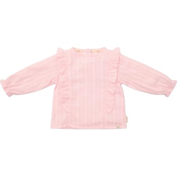 Little Dutch Бебешка блуза с дълъг ръкав Little Dutch - С къдрички, Lotus, 92 cm, 18-24 м (CL25021063)