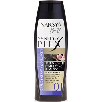 Arsy Cosmetics garlic + keratin + kolagen synergy plex šampon stimulující růst vlasů 450 ml